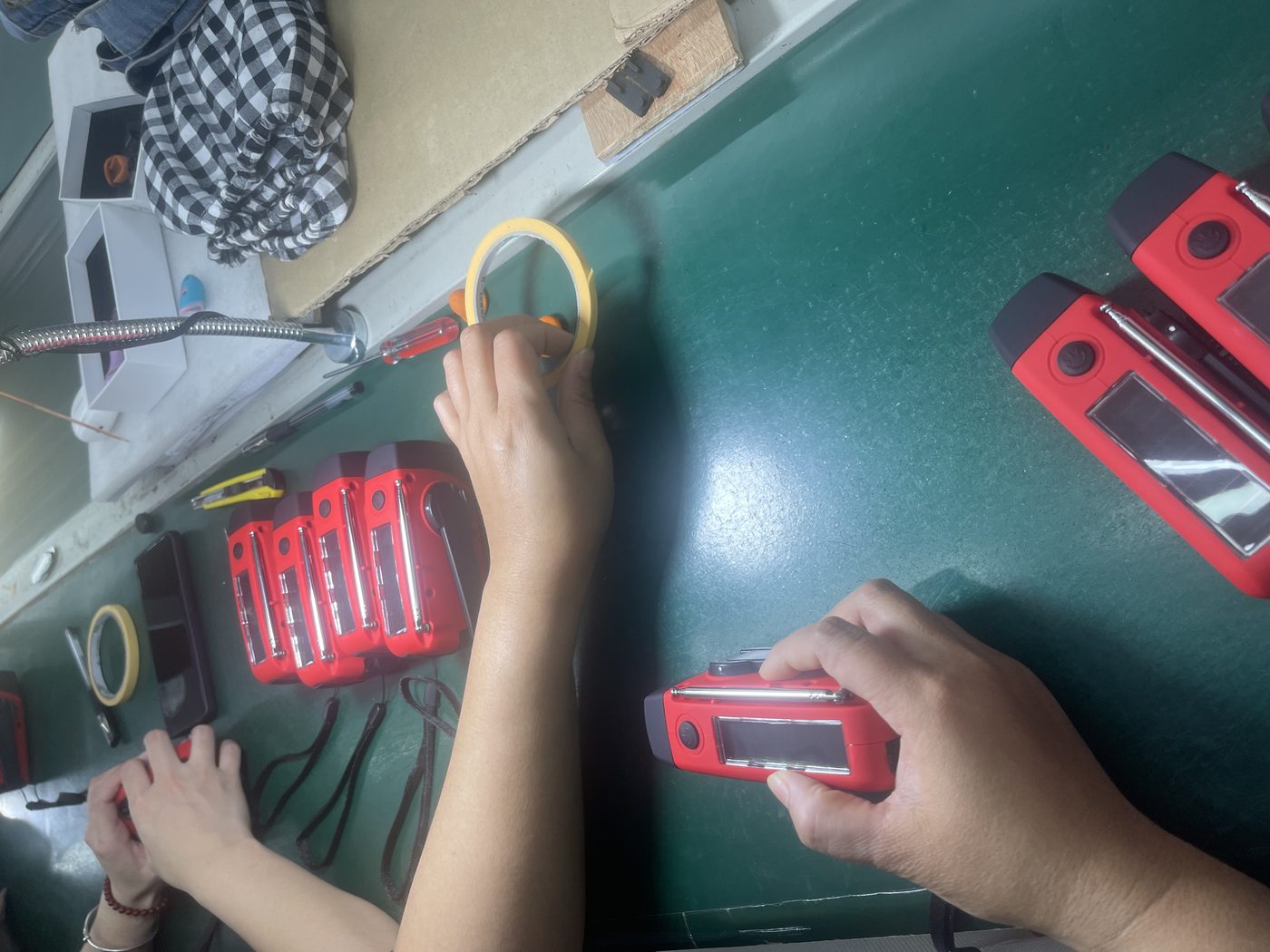 Radio inspection and packing — QC before export shipment
